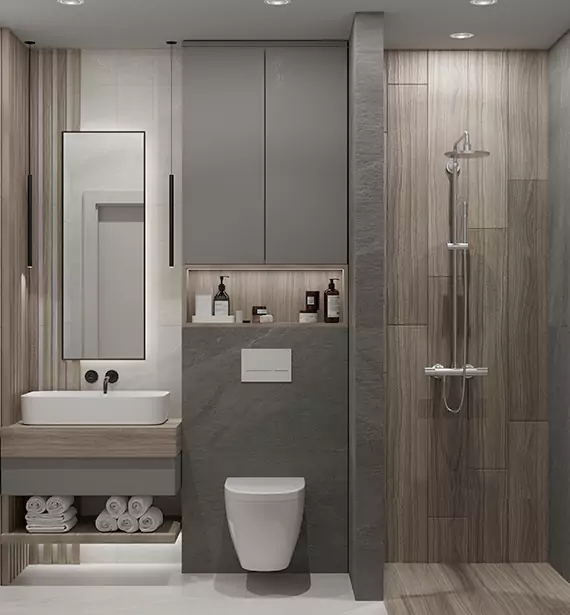 Modern Small Bathroom Remodel in Glenview, IL