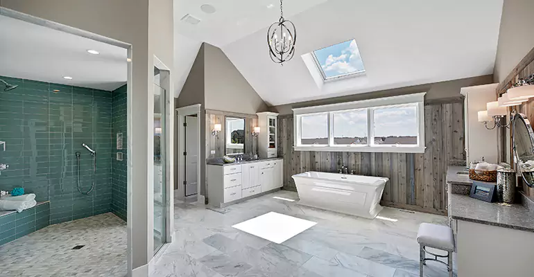 Guest Bathroom Flooring Remodel in Glenview